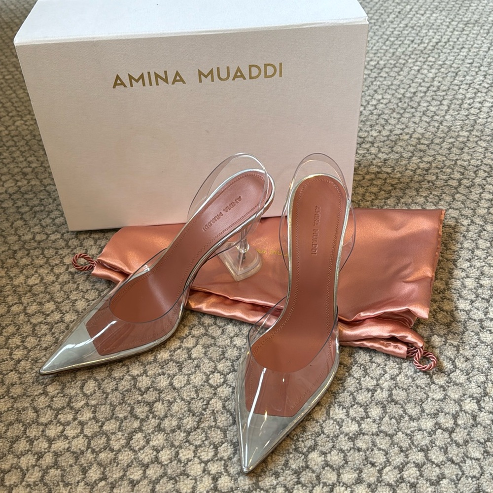 Pvc pumps lucite Amina muaddi size 38.5